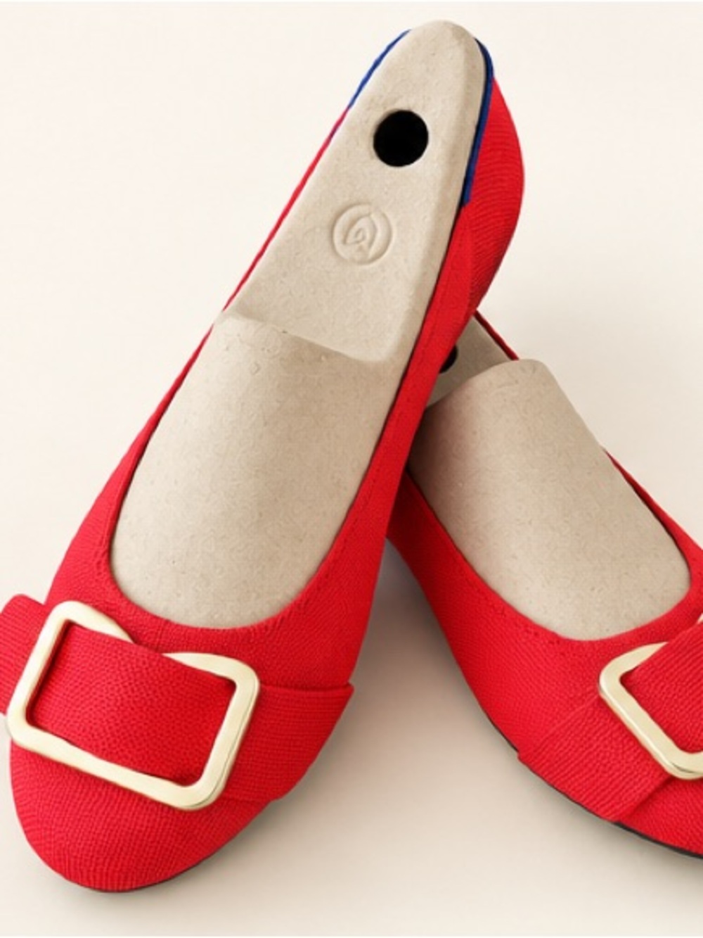 Rothy’s Red Buckle Ballet Flats Women’s Size 10